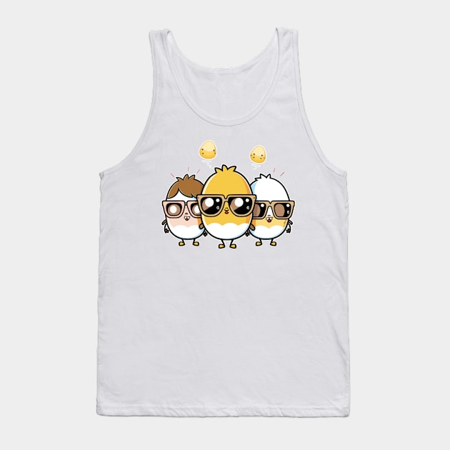 These eggcellent friends are ready for some sunny adventures Tank Top by Pixel Poetry